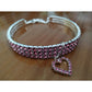 Heart-Shaped Whinestone Pet Collar