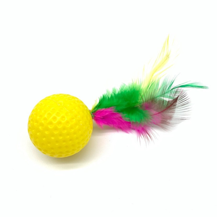 Plastic Golf Ball with Feather (6 pcs)