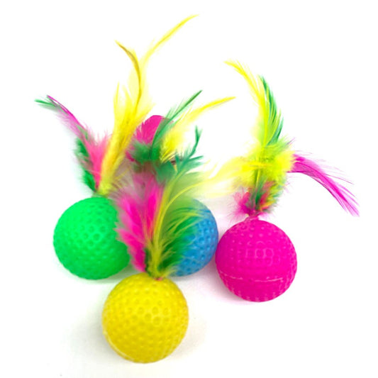Plastic Golf Ball with Feather (6 pcs)