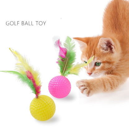 Plastic Golf Ball with Feather (6 pcs)