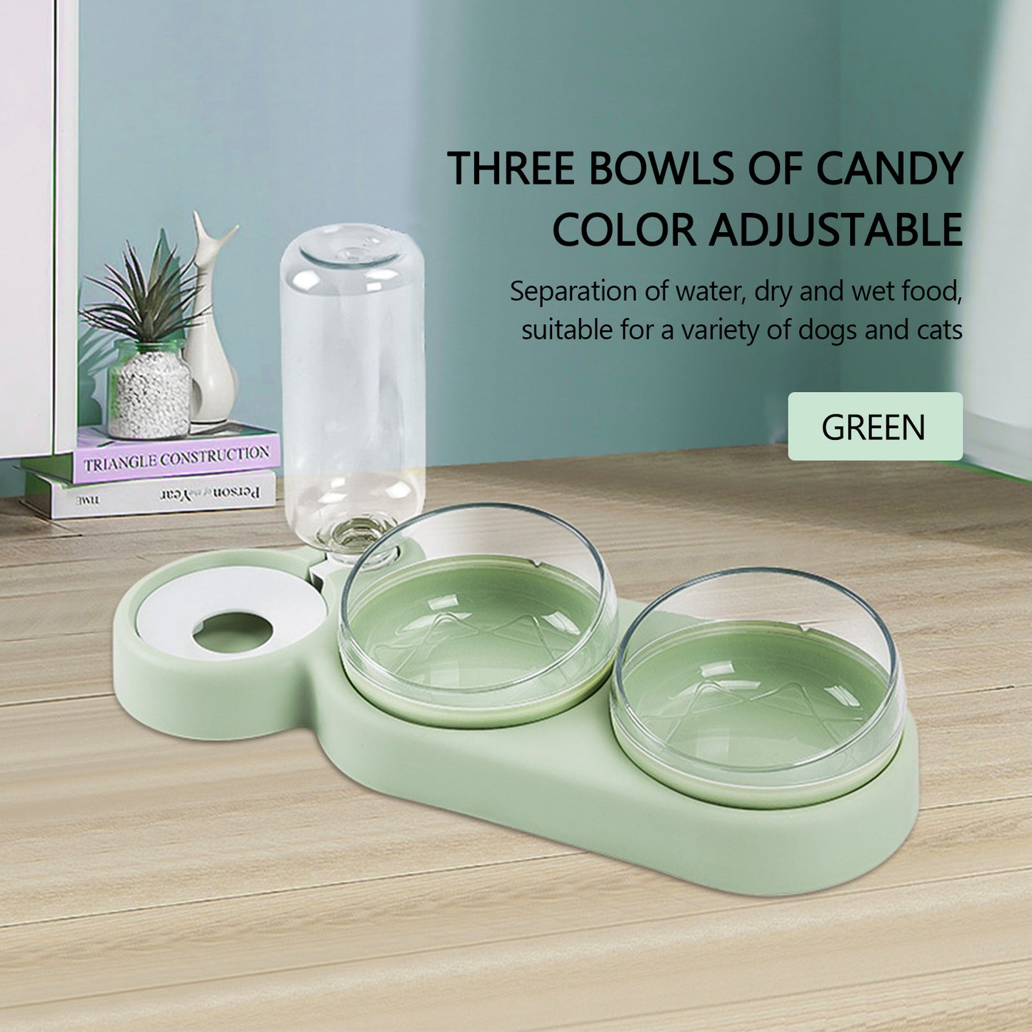 Food Water Feeder With Auto Water Dispenser